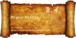 Migra Attila névjegykártya